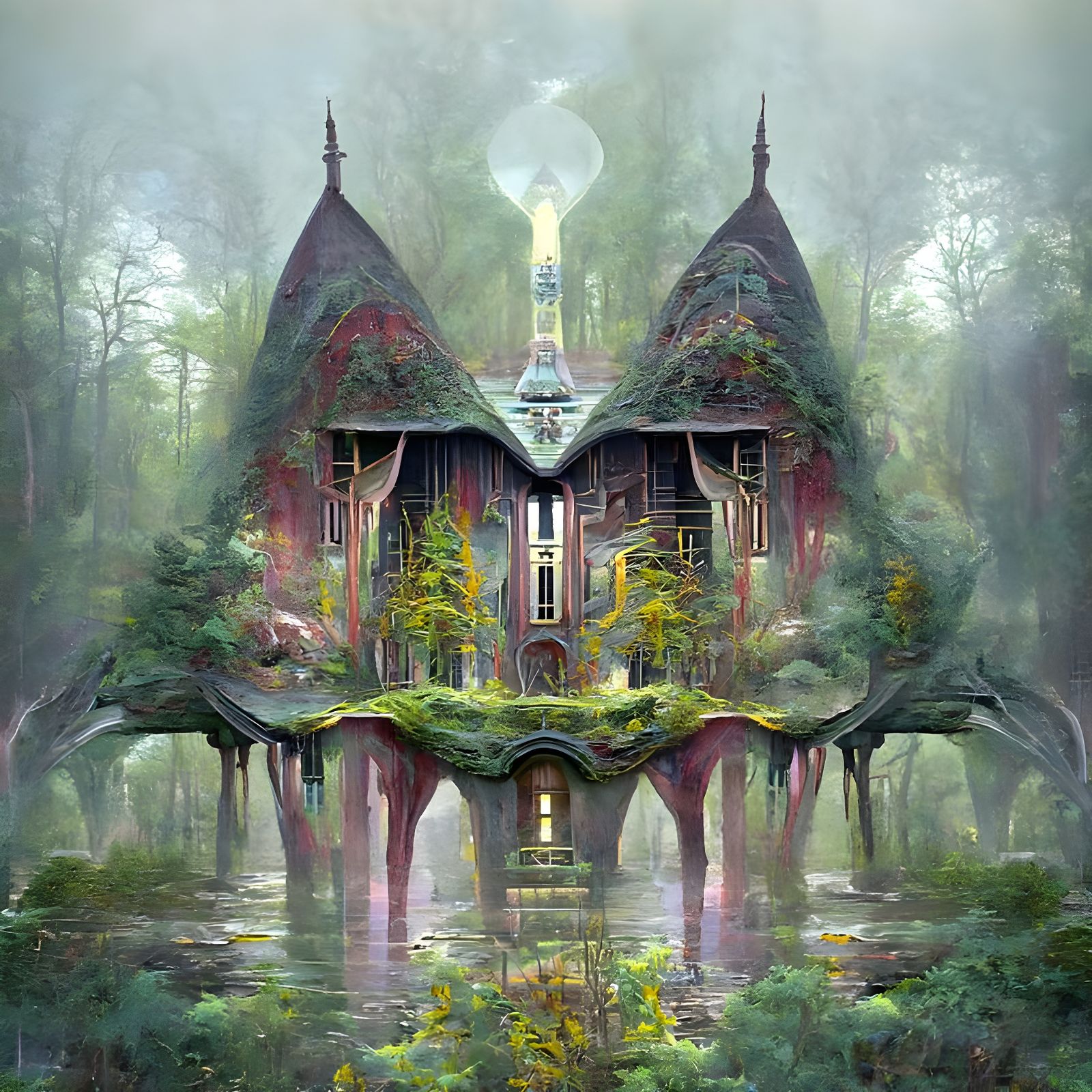 Mystical House Hidden in Enchanted Forest