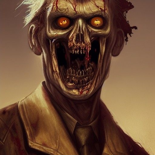 Zombie Trump in Post-Apocalyptic Wasteland, Sinister Art