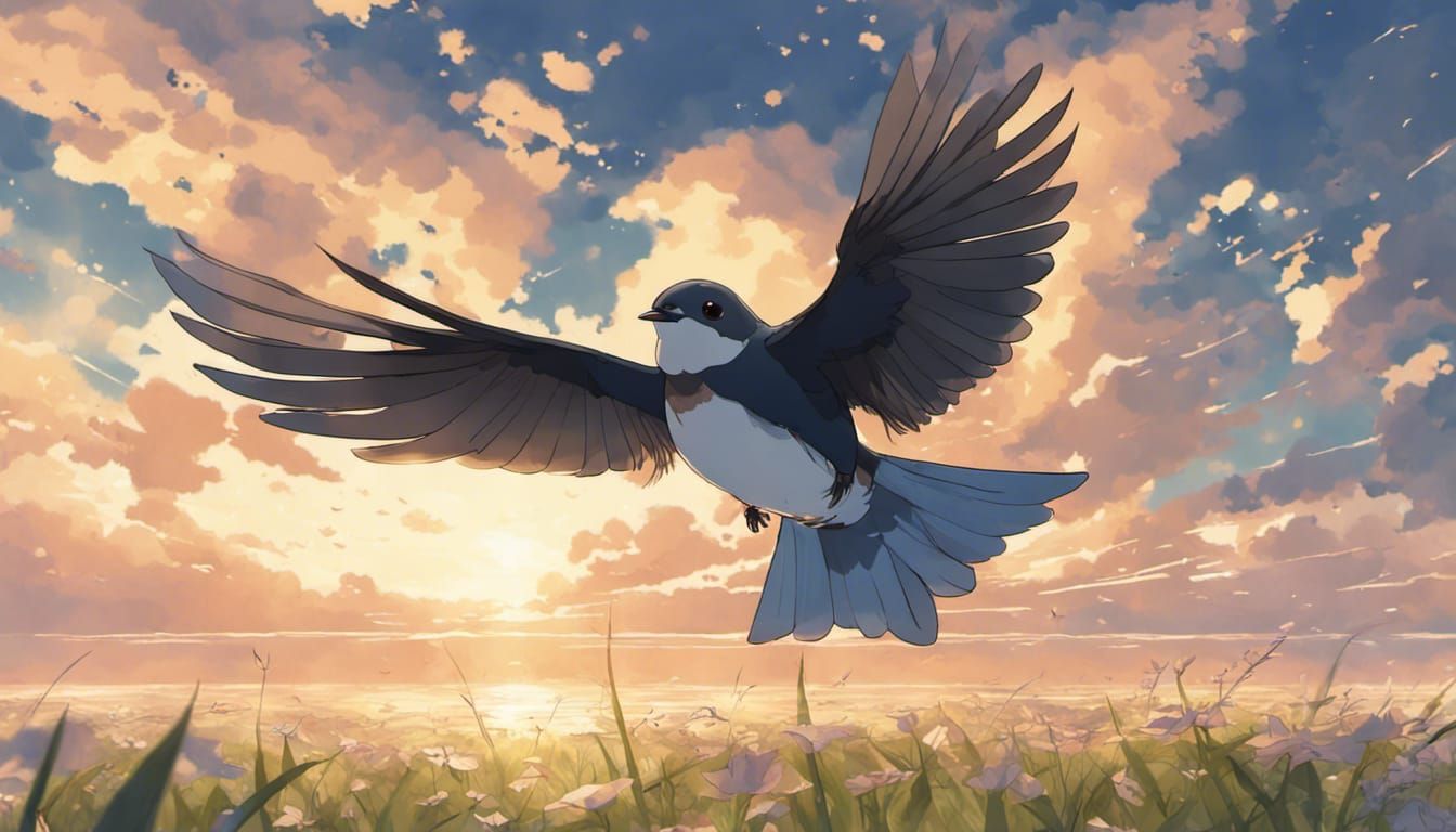 Swallow in Flight: Anime Key Visual