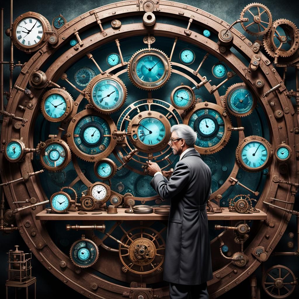 Steampunk Time Machine Created by Mad Scientist