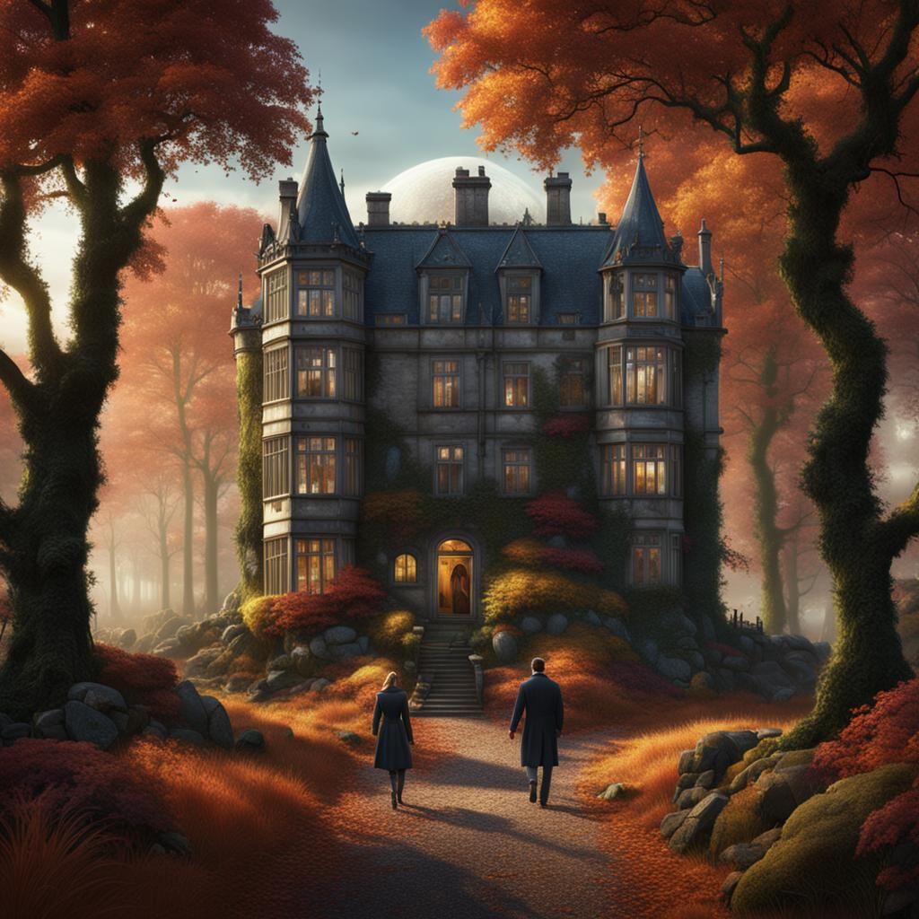 Scottish Estate: Couple in Autumnal Forest