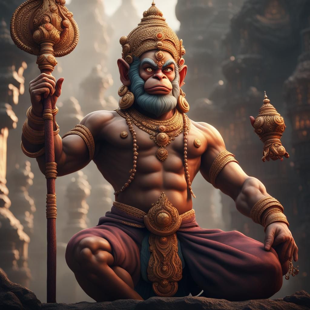 Hanuman in Style of Sadao Watanabe