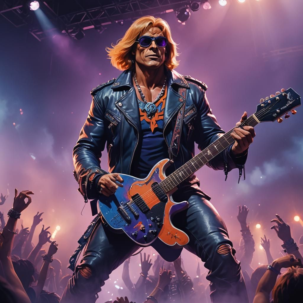He-Man as Rock Star in Fantasy Concert Art