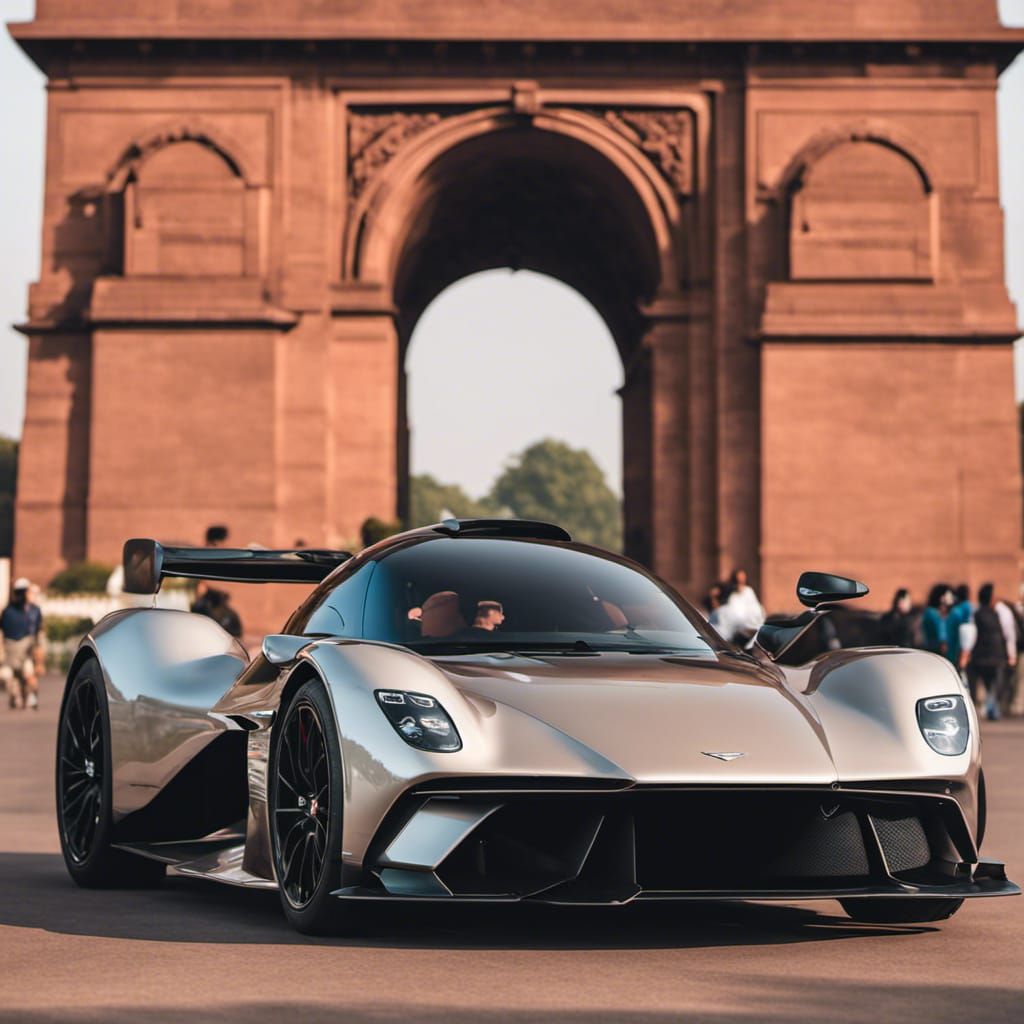 Aston Martin Valkyrie with India Gate: Professional Photogra...