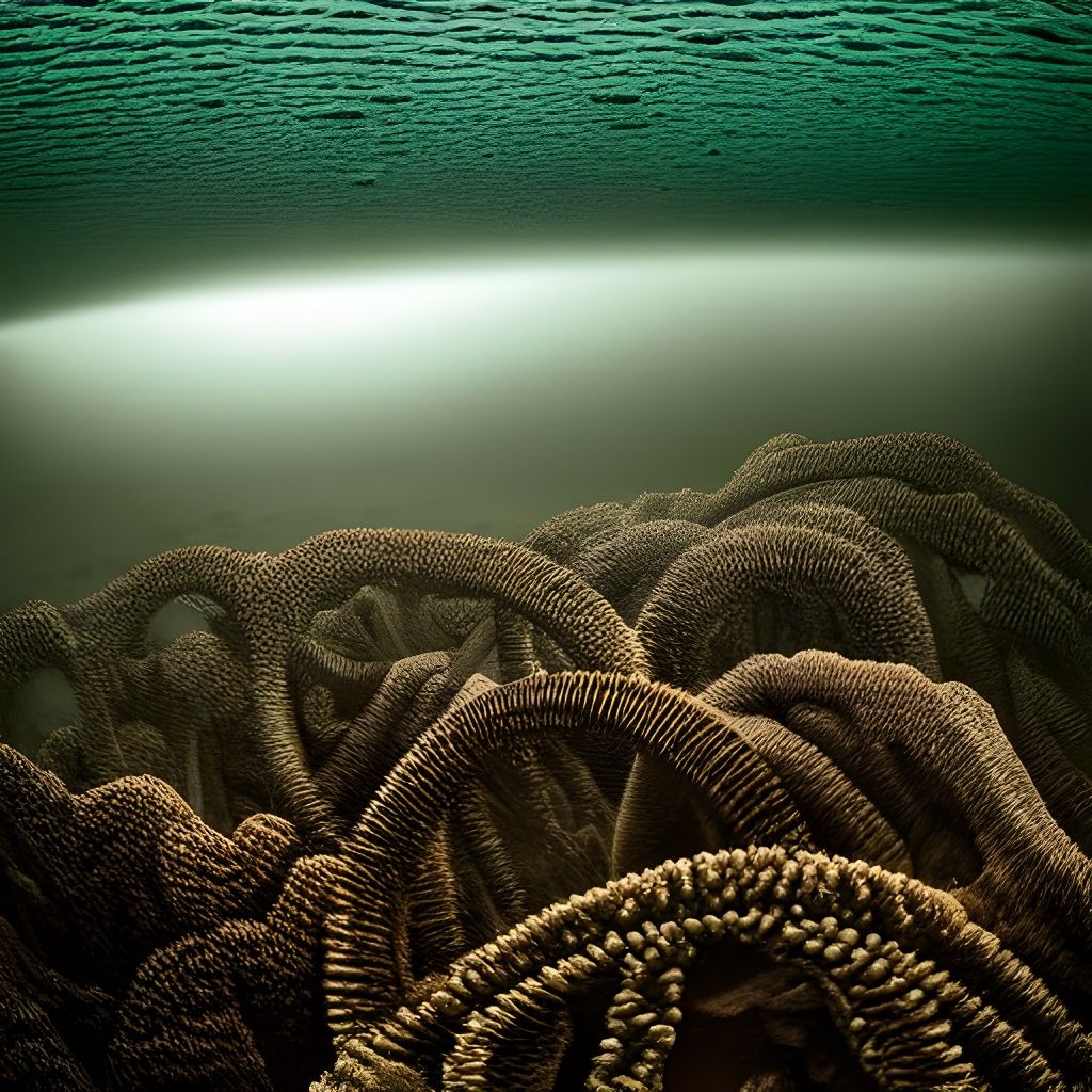 Surreal Ethereal Seascape with Black Moss