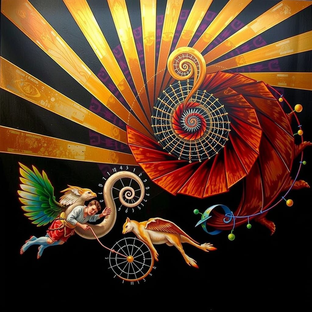 Abstract Mathematical Curves in a Surreal Style