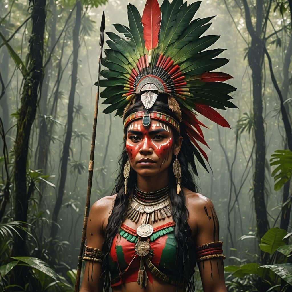 indigenous female warrior queen fantasy
