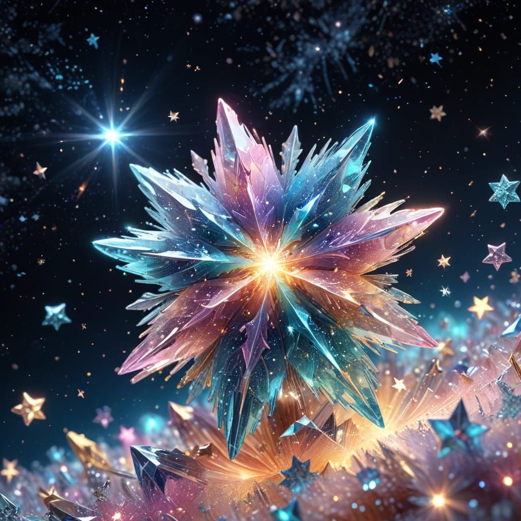 Divine Star Being Covered in Crystal Stars