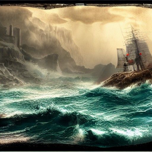 Cinematic Matte Painting of Poseidon