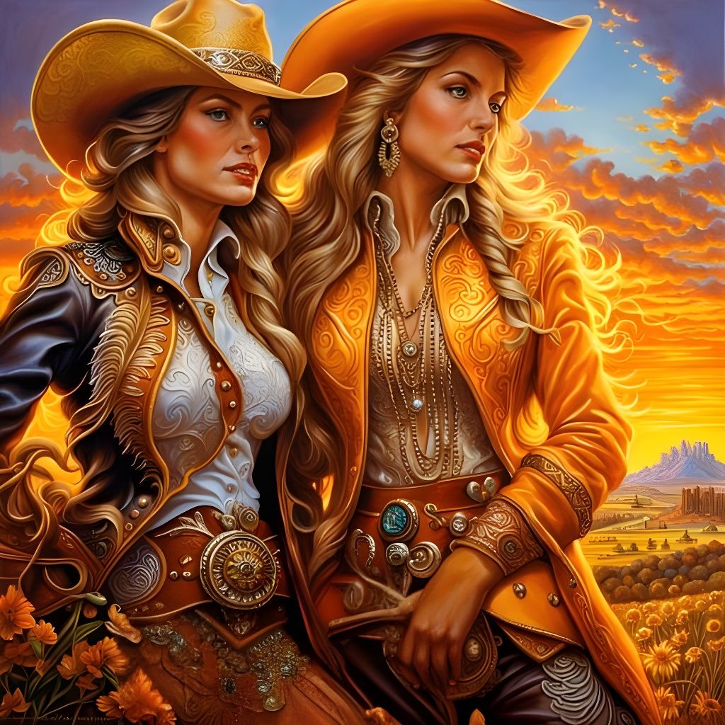 Two Cowgirls recreate the love scene from Brokeback Mountain