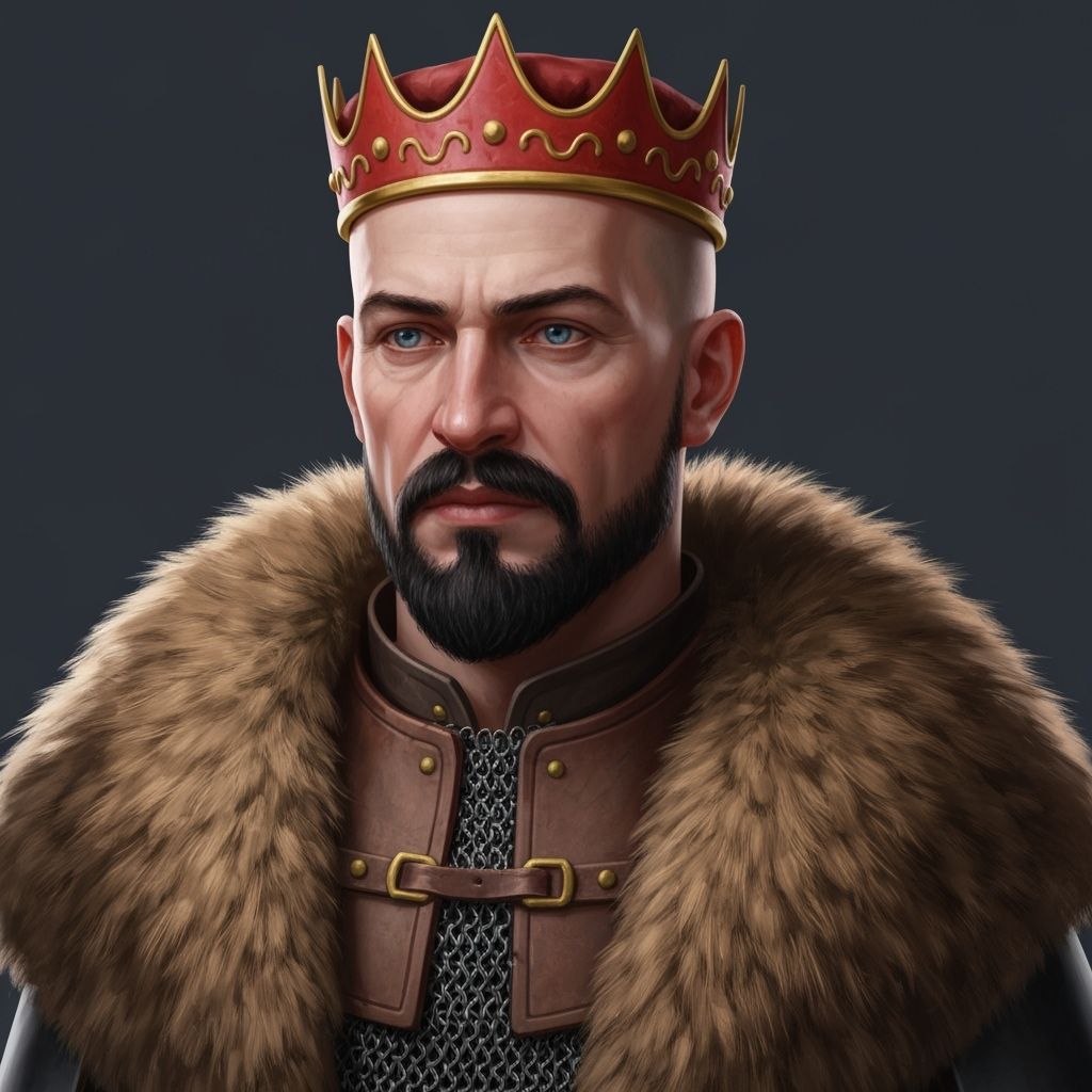 Medieval King Stannis Baratheon Portrait in Dynamic Lighting