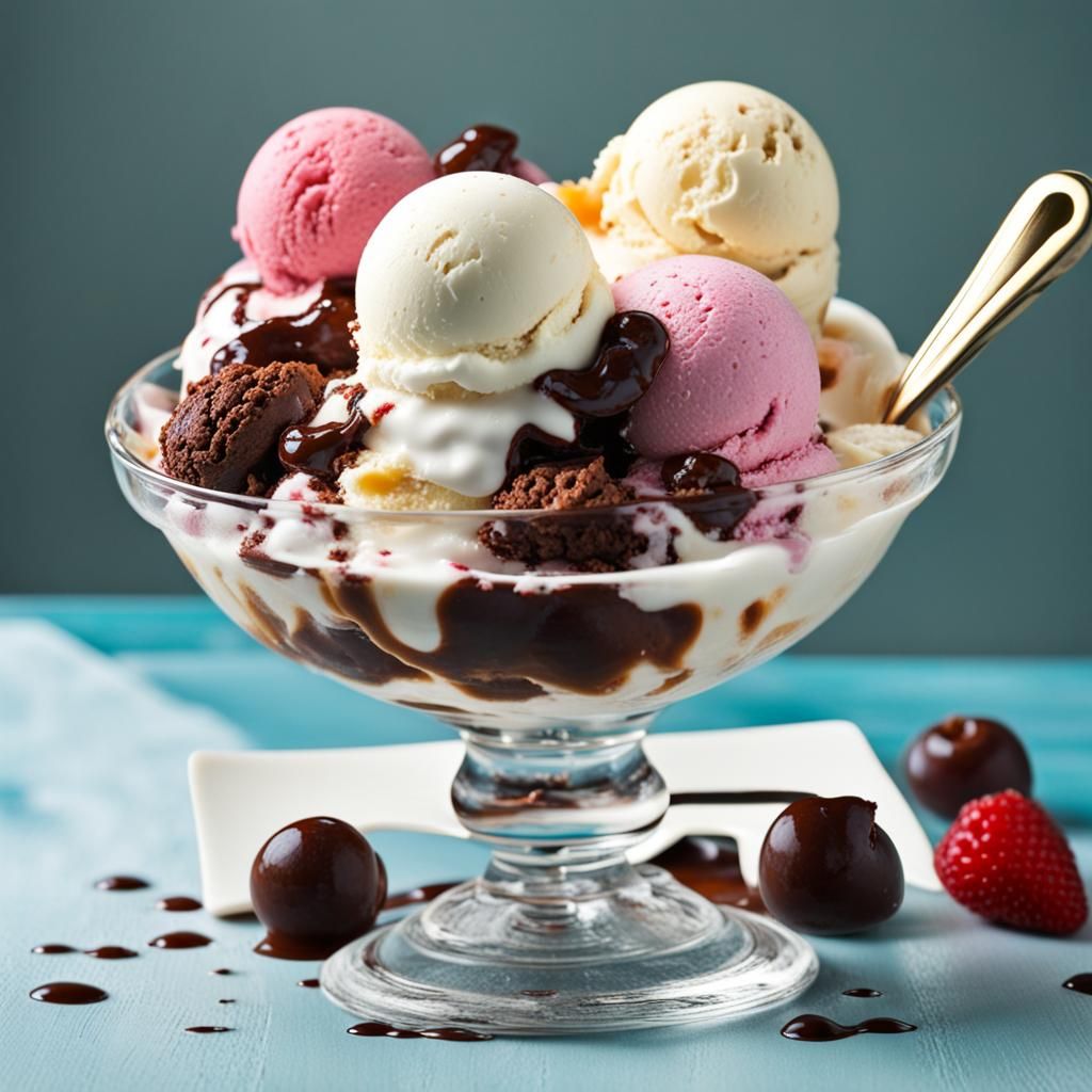 Delicious Ice Cream Sundae