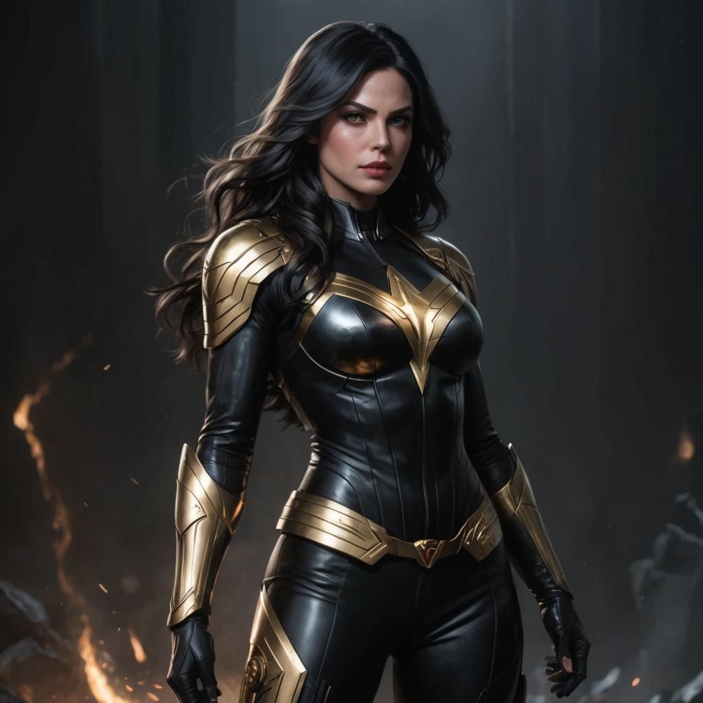 Wonder Girl Troia Portrait in Hyperdetailed Style