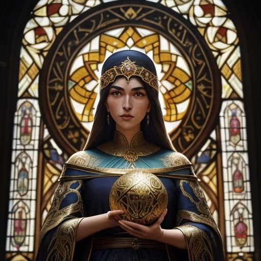 Hagia Sophia Byzantine Mosaic Art in Art Nouveau Style