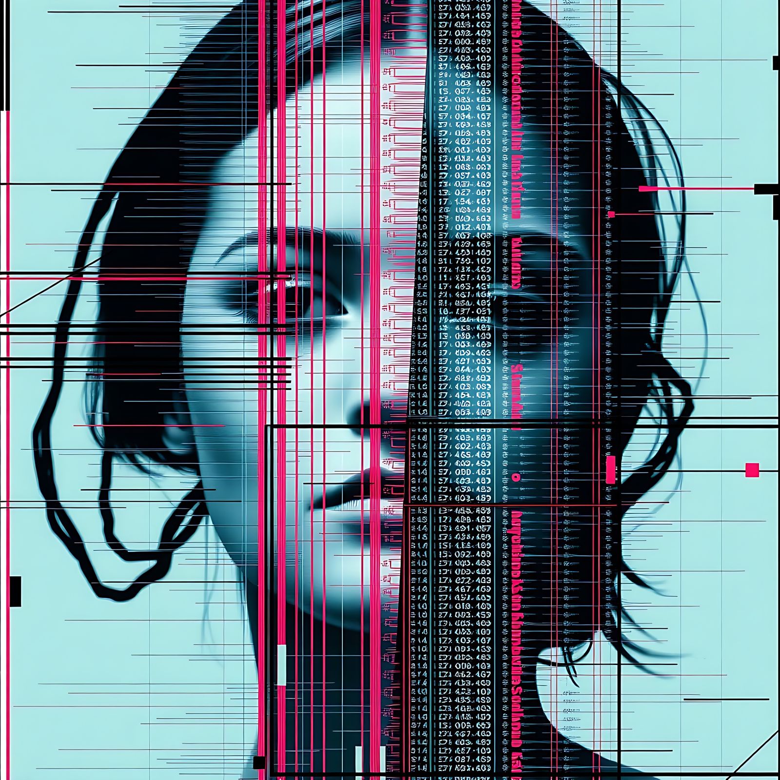 Digital Glitch Collage of Impossible Reality