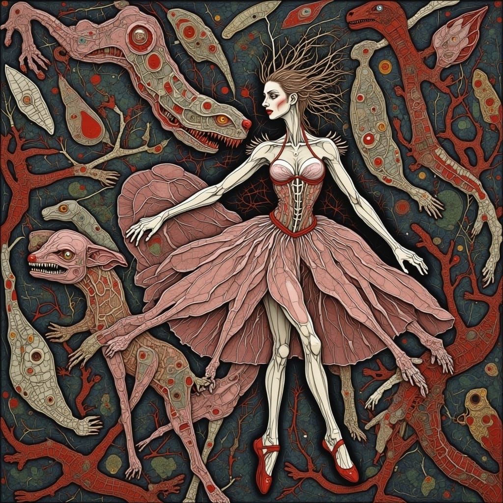 Gothic Ballerina in Velvet Dreams