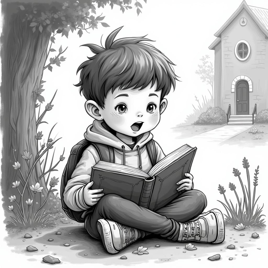 Timeless Reading Joy in Black and White