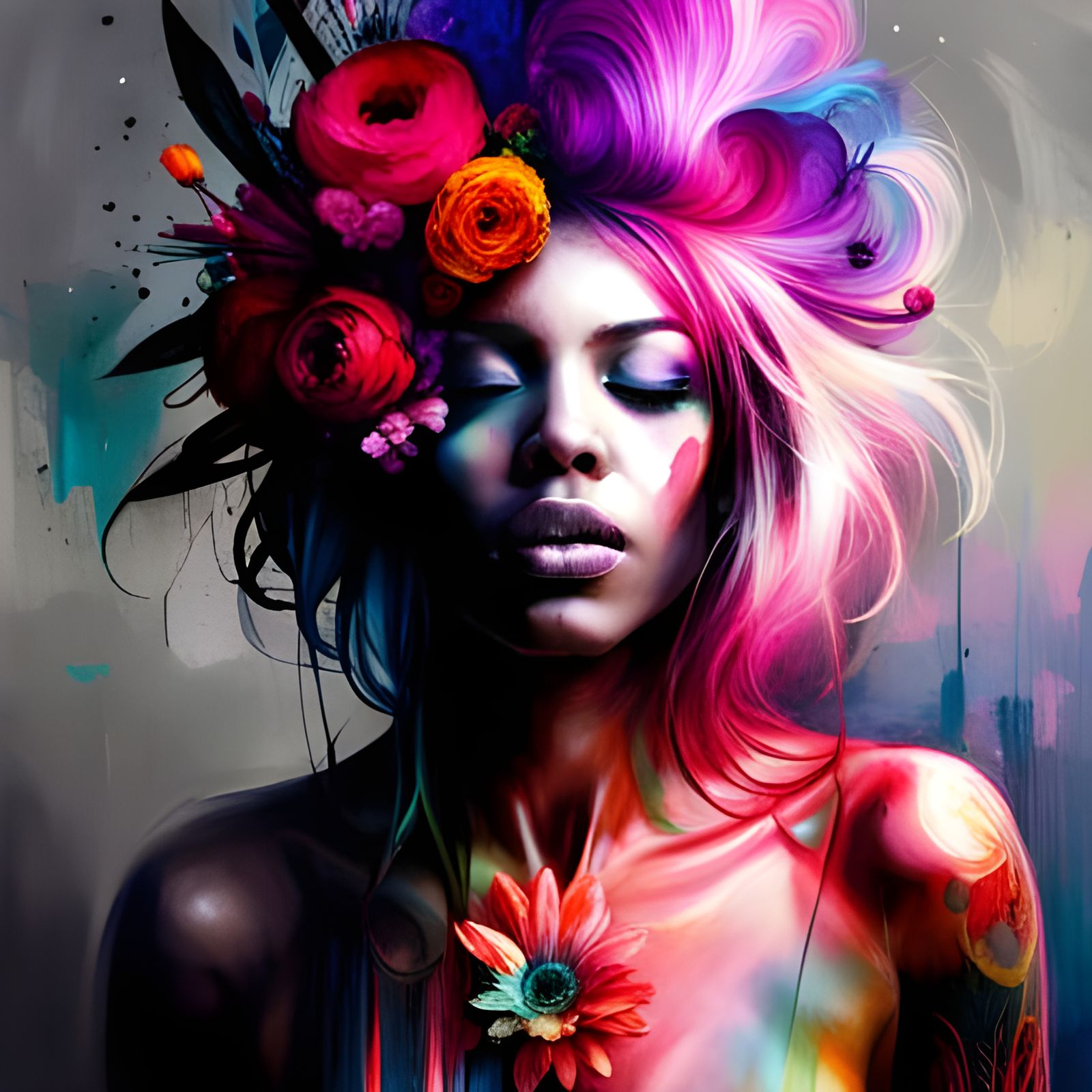 Flower power woman