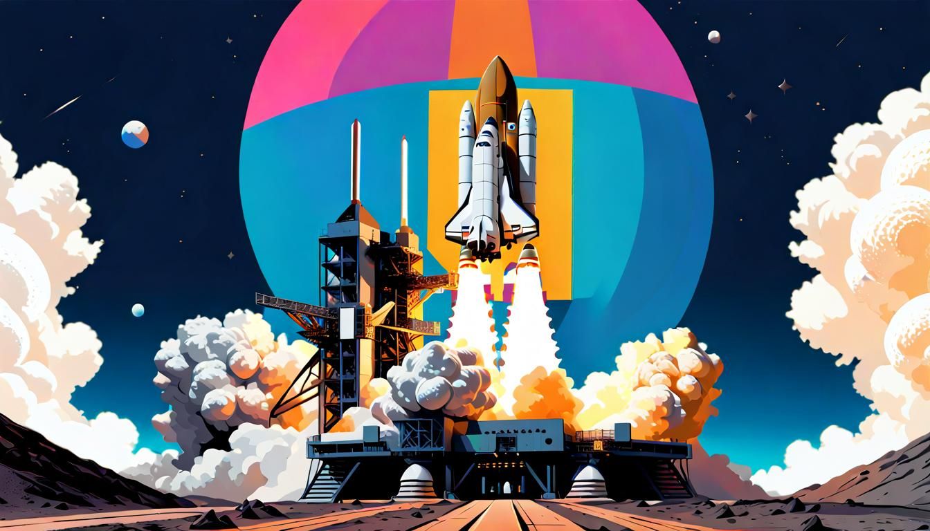 Pop Art Space Launch