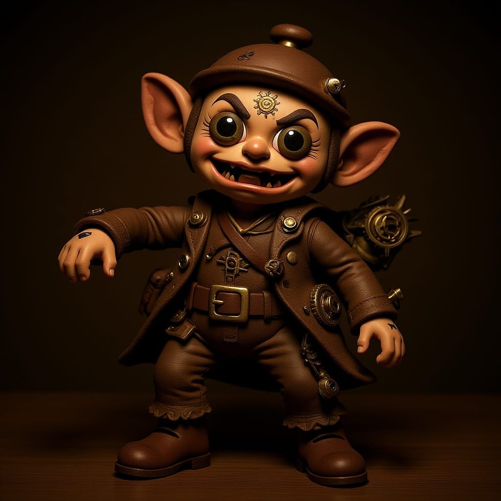 Steampunk Adventurer as Czech Wooden Puppet