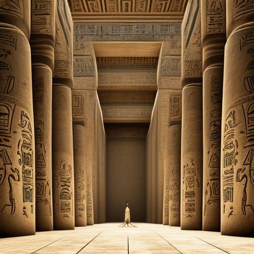 Ornate Ancient Egyptian Temple in Hyperrealistic Detail