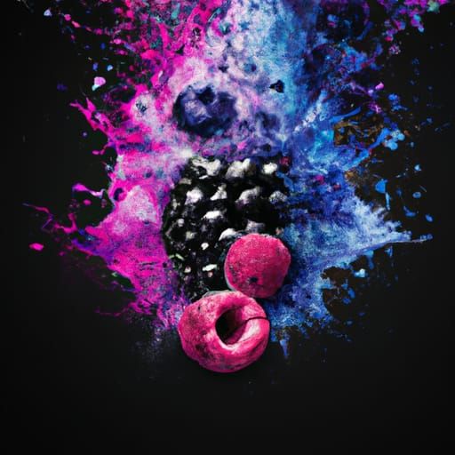 Berry Bomb Explosion: Epic Digital Matte Painting