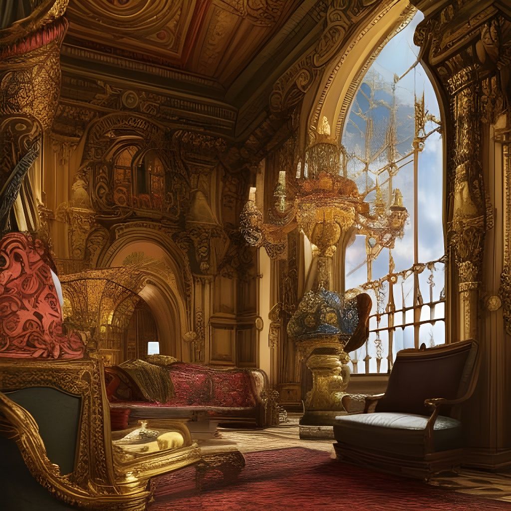 Detailed Baroque Castle in Digital Matte Painting
