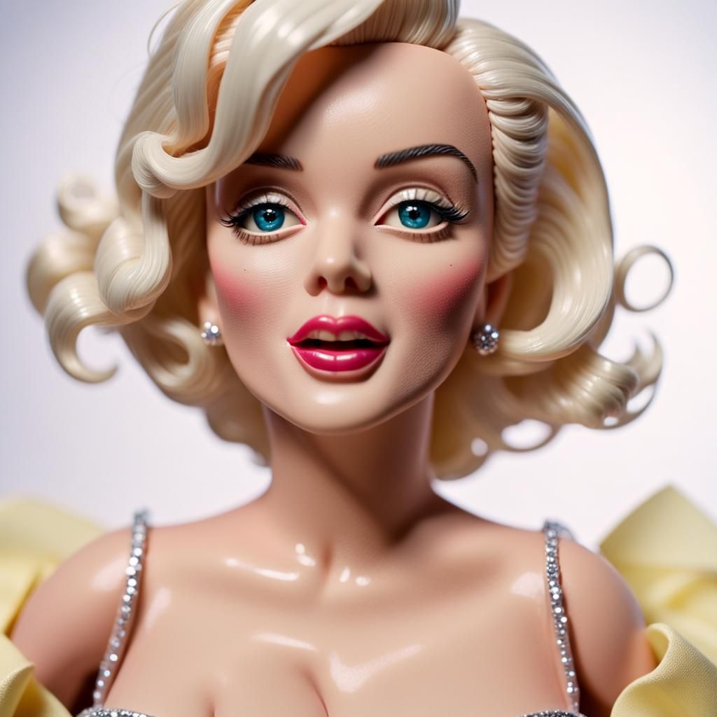 Marilyn Monroe as a Hyperrealistic Barbie Doll