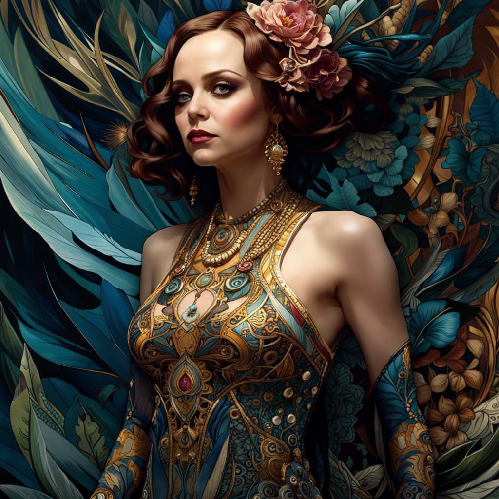 Christina Ricci evening dress