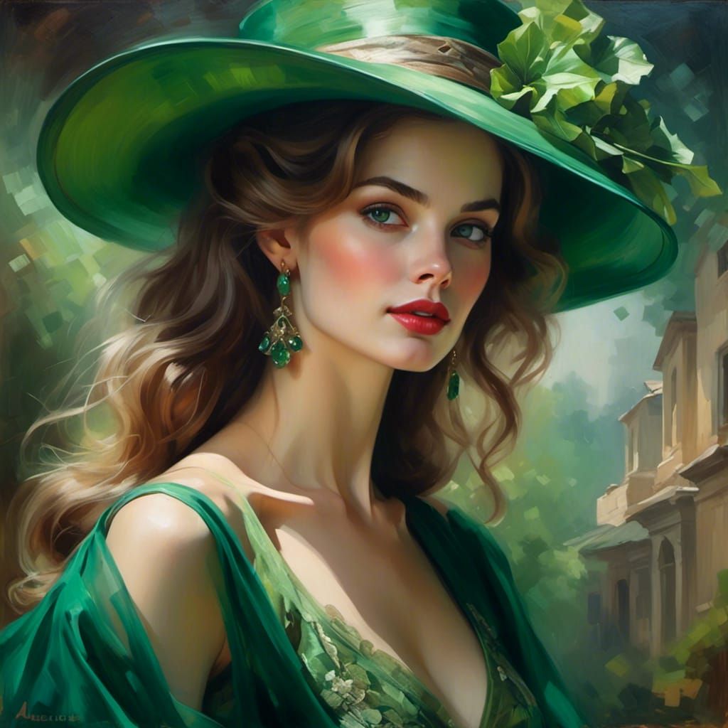 Portrait of a Beautiful Woman in Fantasy Style