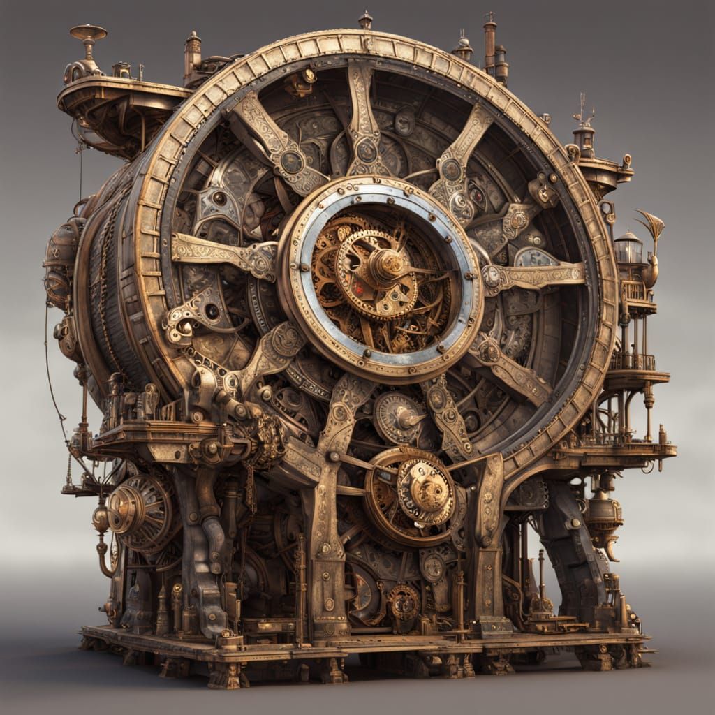 Steampunk Tabaxi Engineer Repairs Clockwork City's Grand Wat...