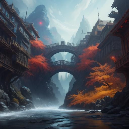 Detailed Street Fighter Matte Painting in 8K