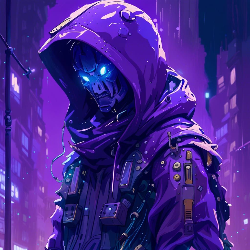 Robot in Hoodie: Studio Ghibli Anime Visual