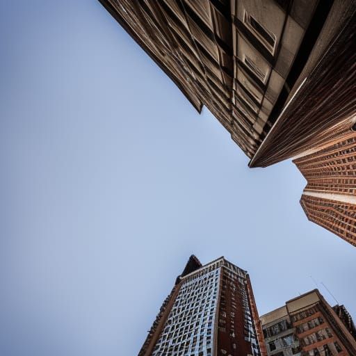 Towering Abandoned Buildings in One-Point Perspective