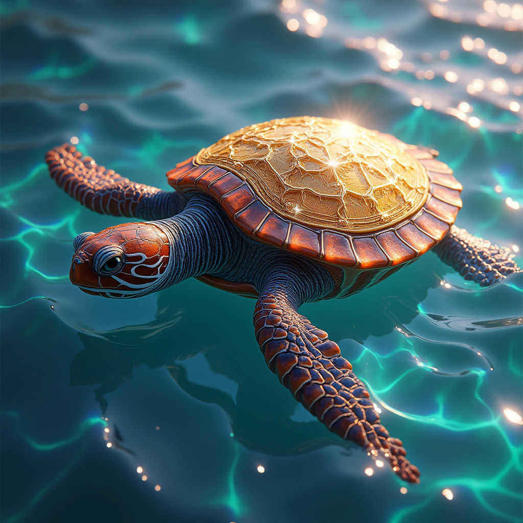 Bitcoin Turtle Emerges from Etherium Sea