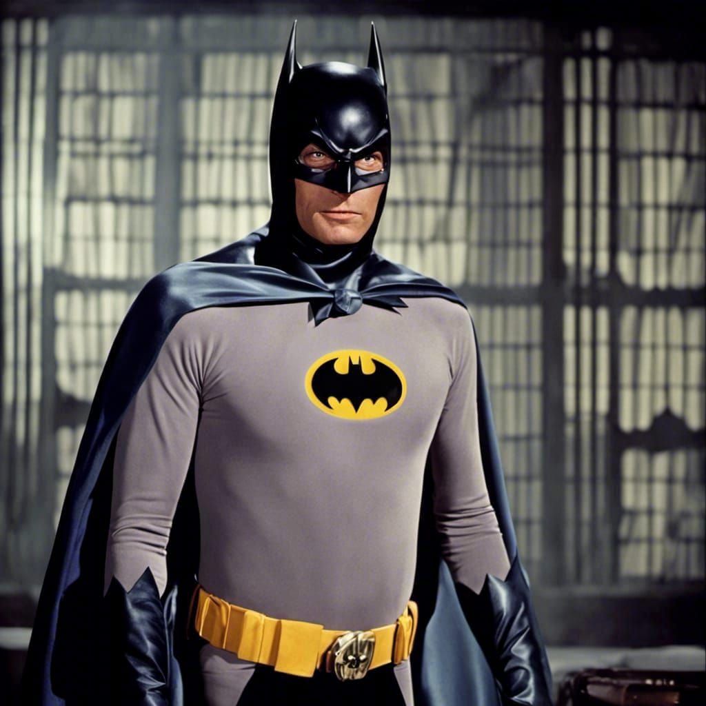 Adam West as 1966 Batman in Retro Batcave