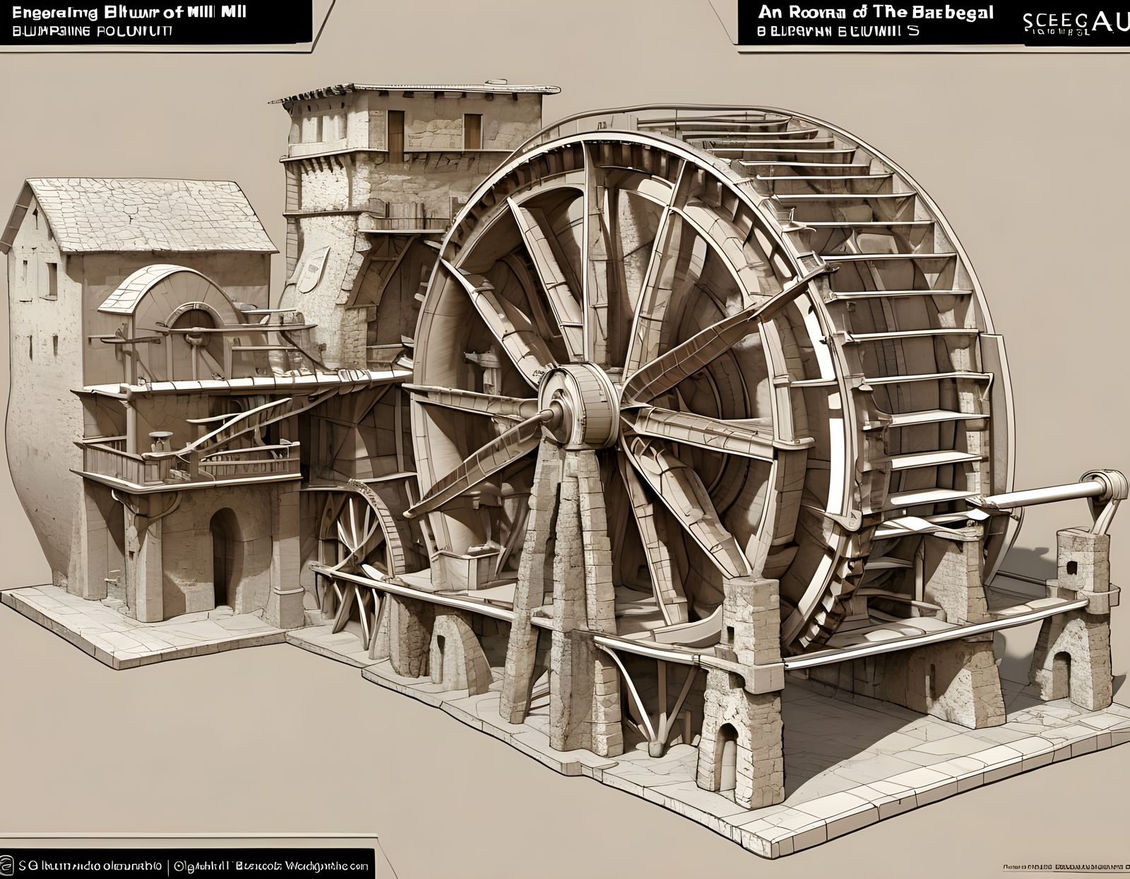 Engineering Plans of Early Waterwheels (Continued)