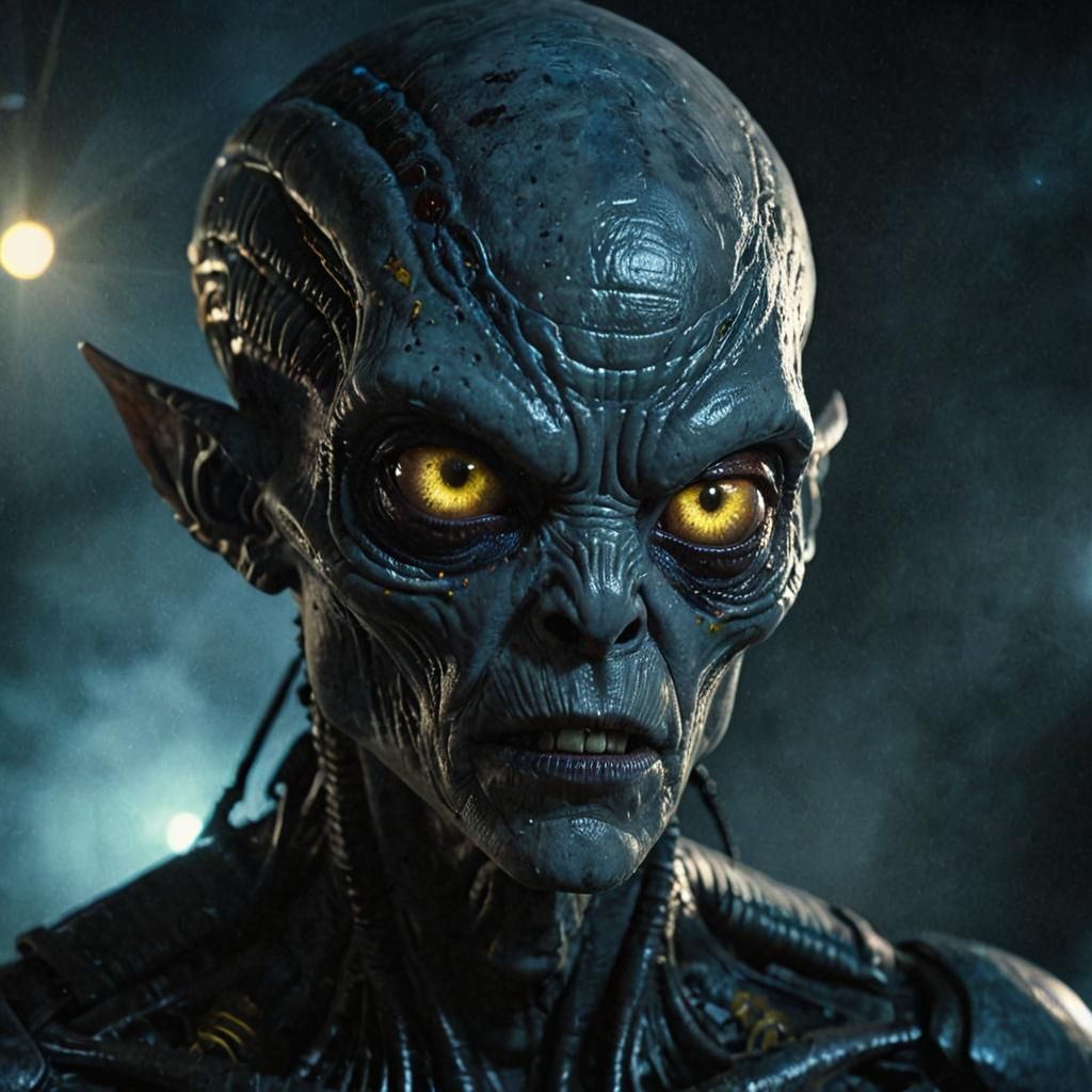 Alien Leader Portrait in Sci-Fi Concept Art