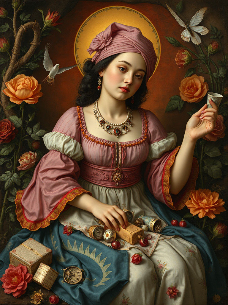 Surreal Allomancy: Trash Polka Botanical Illustration