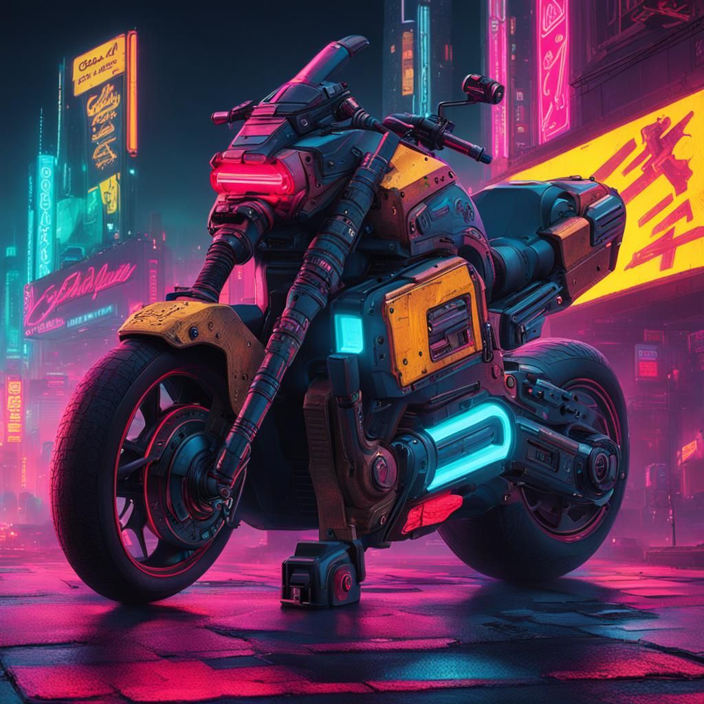 Cyberpunk 2099 Vaping in Neon City