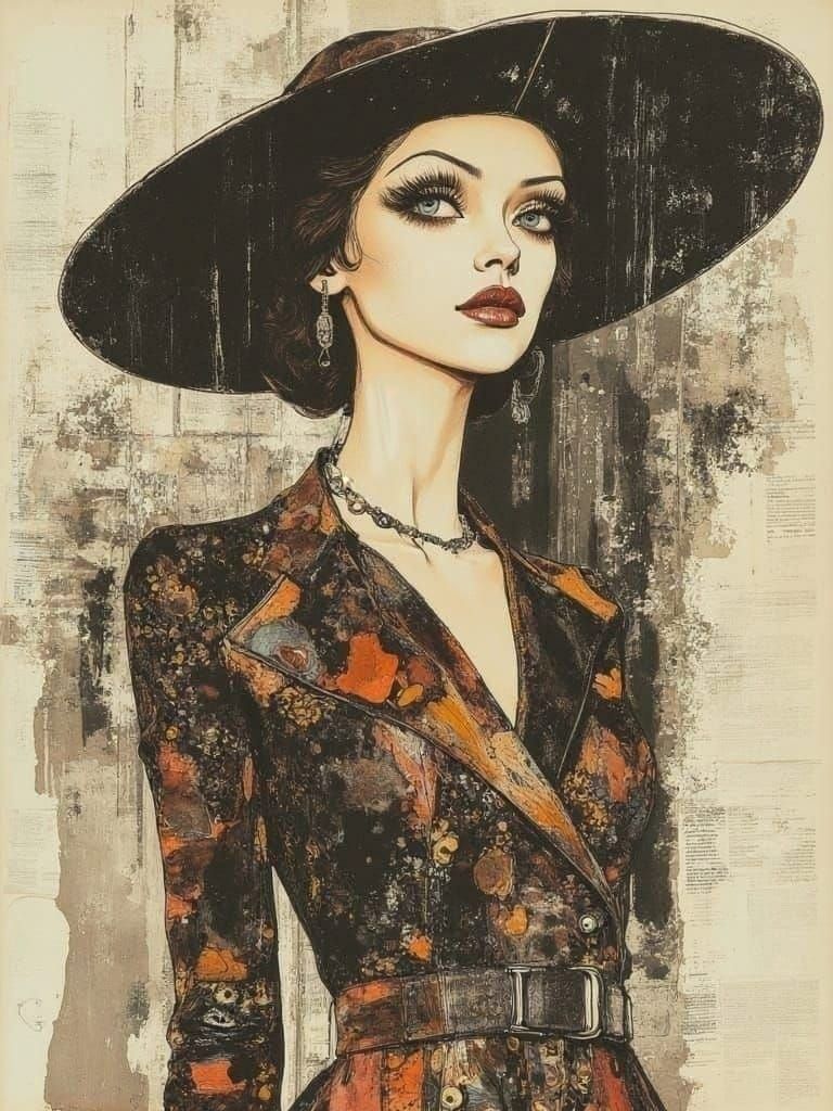 Carmen Dell’Orrifice Sketch in Magical Realism Style