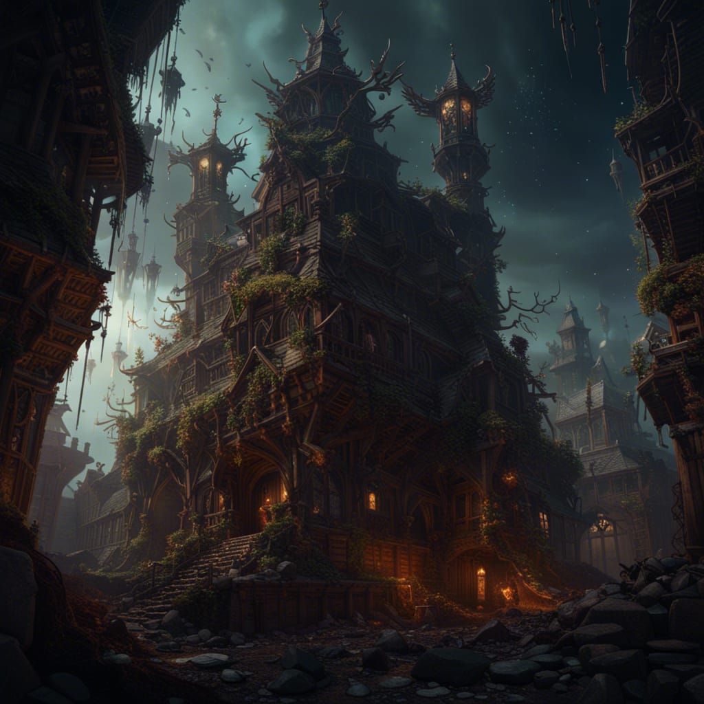 Detailed Plague Victim in Matte Painting Style