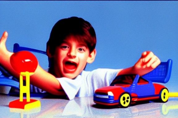 Vintage 1990s Boys Toy Commercial Still