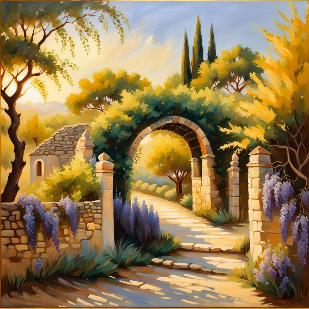 Italian Countryside Trullo Landscape Painting