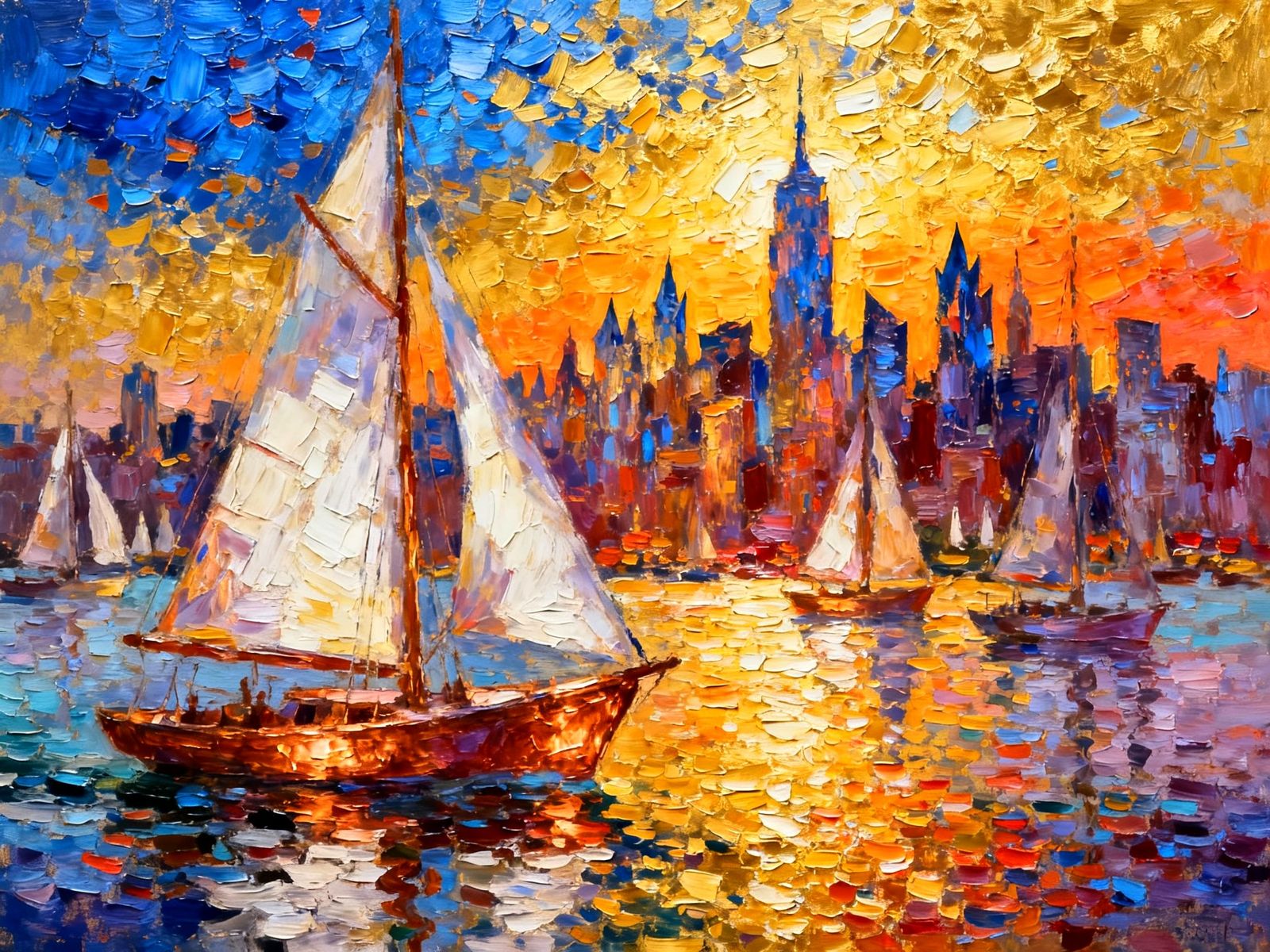 City Harbor at Sunset