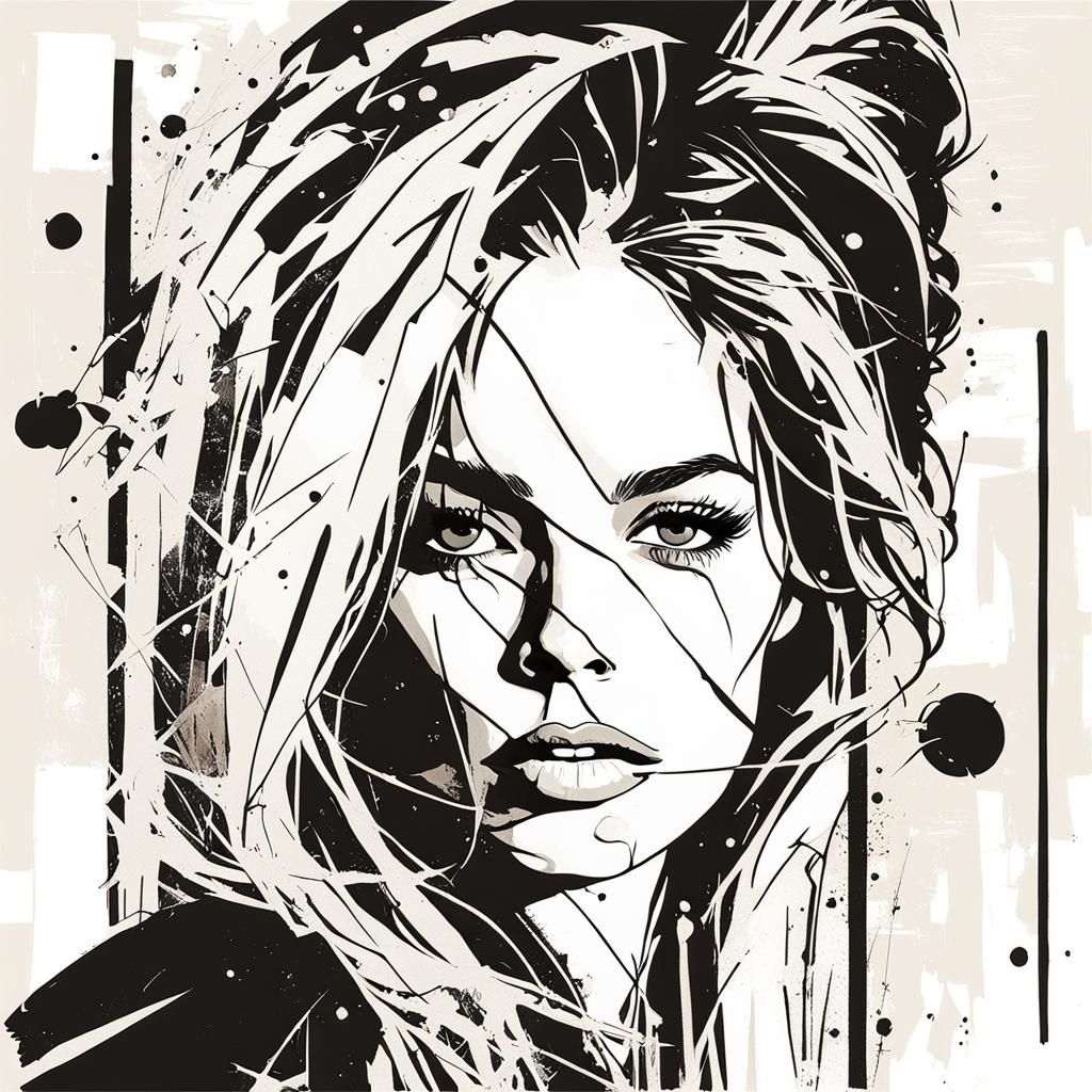 Brigitte Bardot in Minimalist Shattered Lens Style