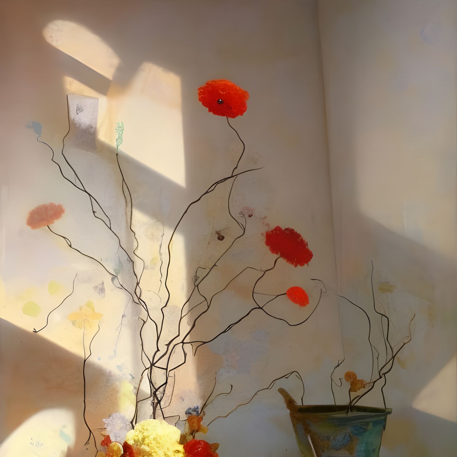 Radiant Flowers in Copper Bucket: Hyperrealist Painting