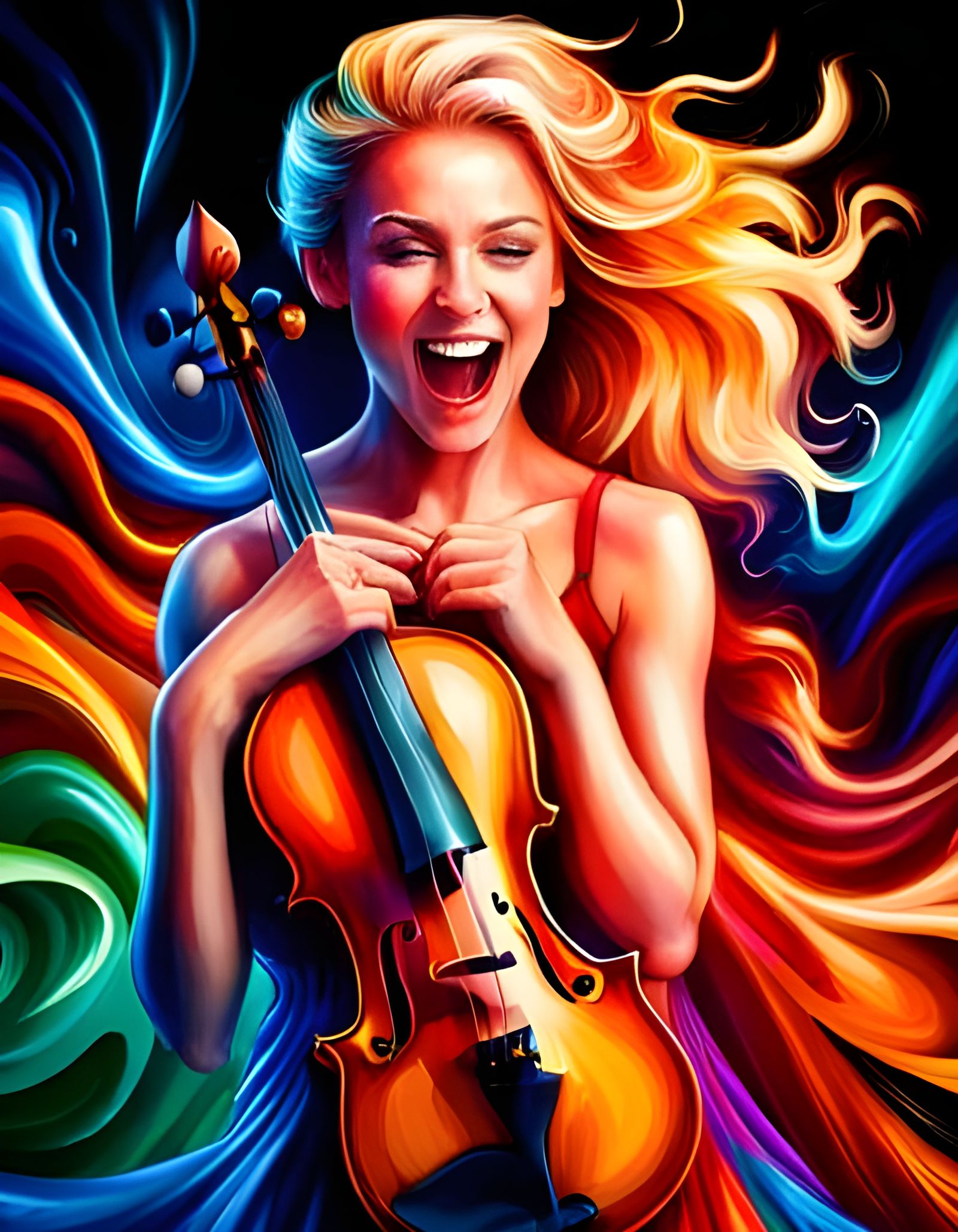 Happy Violin girl