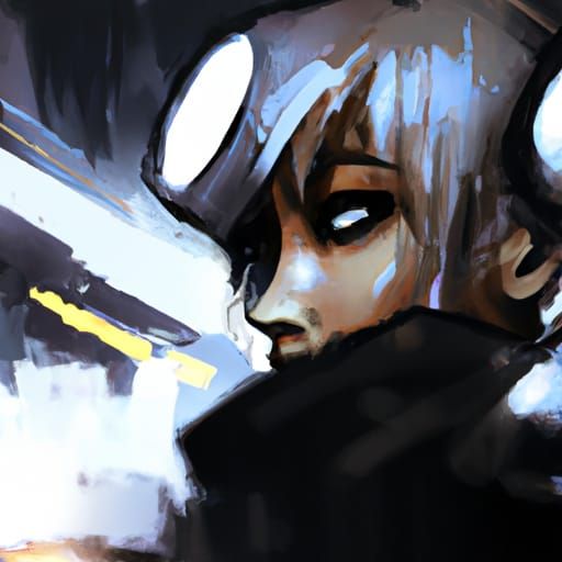 Aya Brea Action Painting in Dystopian Fantasy