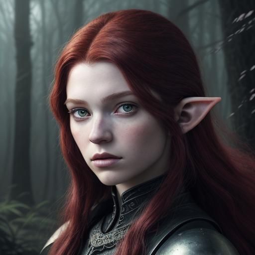 Fantasy Elf with Sword in Comic Book Art